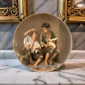 Winterling Bavaria Plate Murillo Children Eating Fruit 11.5 Porcelain Display
